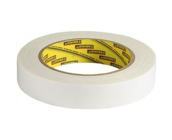 Лента PROFI клейкая двусторонняя, на вспененной основе (5 м; 19 мм; белая) STAYER 12231-19-05 