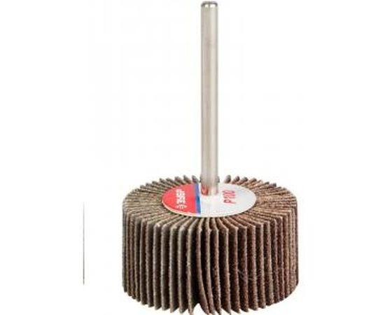 Круг шлифовальный лепестковый (электрокорунд нормальный, P100, 15x30 мм) Зубр 36600-100 