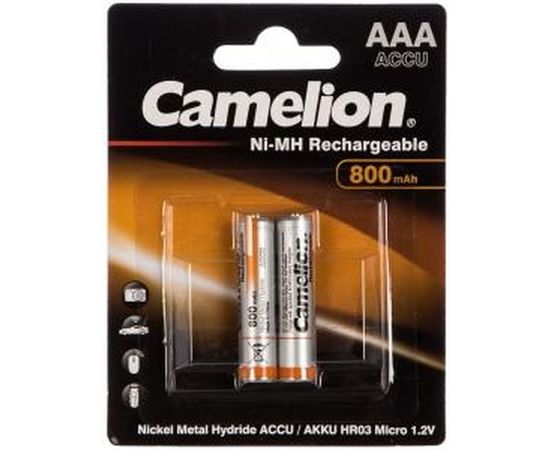 Аккумулятор Camelion 1.2В AAA-800mAh Ni-Mh BL-2, 3674 