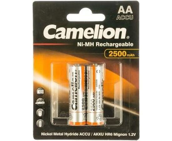Аккумулятор Camelion 1.2В AA-2500mAh Ni-Mh BL-2, 6107 