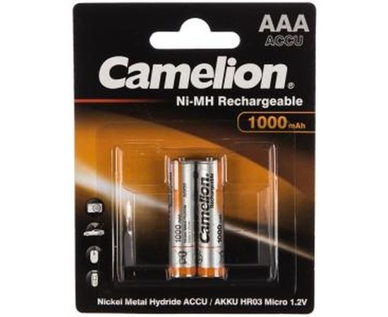 Аккумулятор Camelion 1.2В AAA-1000mAh Ni-Mh BL-2, 6182 