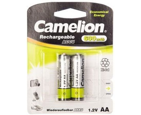 Аккумулятор Camelion 1.2В, AA-600mAh Ni-Cd BL-2, 1657 
