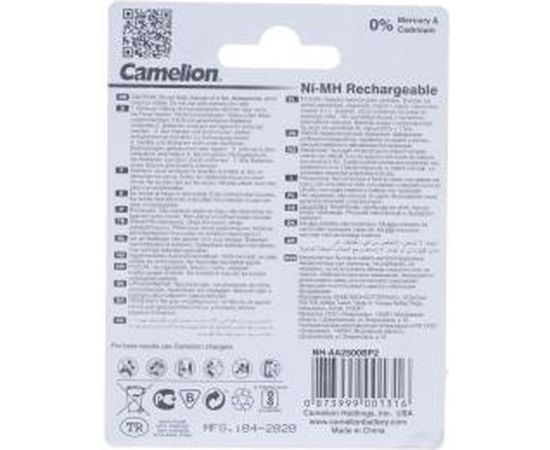 Аккумулятор Camelion 1.2В AA-2500mAh Ni-Mh BL-2, 6107 – изображение 2