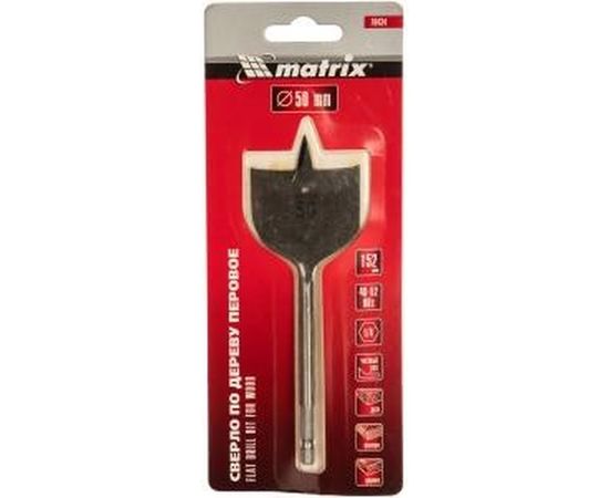 Сверло перовое по дереву (50х152 мм; HEX1/4) MATRIX 70434 – изображение 2