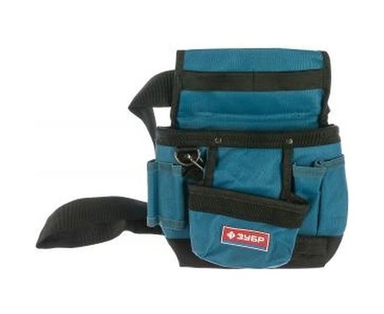Сумка-пояс Зубр ЭКСПЕРТ одинарная, держатель для молотка, 9 карманов 38632 – изображение 3