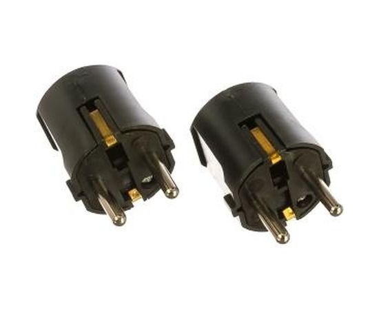 Штепсельная вилка черная Volsten S1-PZ, 9357 – изображение 2