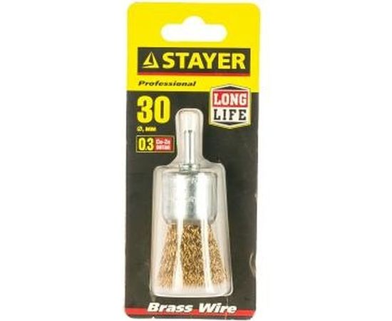 Щетки MASTER кистевые для дрели (витая стальная проволока 0,3 мм, 30 мм, 2 шт.) STAYER 35113-30 – изображение 2