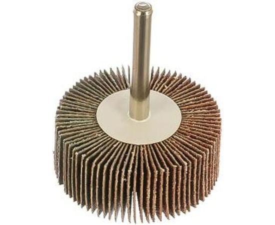 Круг шлифовальный веерный лепестковый (50х20 мм; P80; тип КЛО) Зубр 36601-080 – изображение 4