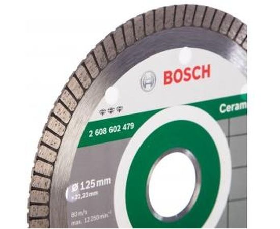 Диск алмазный отрезной Best for Ceramic Extraclean Turbo (125х22.2 мм) для УШМ Bosch 2608602479 – изображение 3