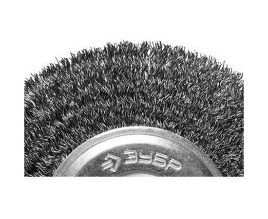Щетка дисковая (150х12.7 мм; 0.3 мм; витая стальная проволока) для точильно-шлифовального станка Зубр 35185-150_z02 – изображение 6