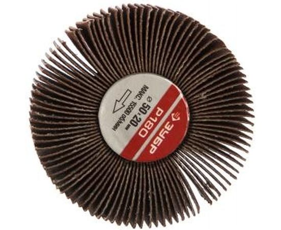 Круг шлифовальный веерный лепестковый (20х50 мм; P180) Зубр 36601-180 – изображение 4