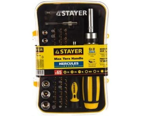 Набор насадок с реверсивной отверткой 65 предметов STAYER MASTER 25310-H65 – изображение 7