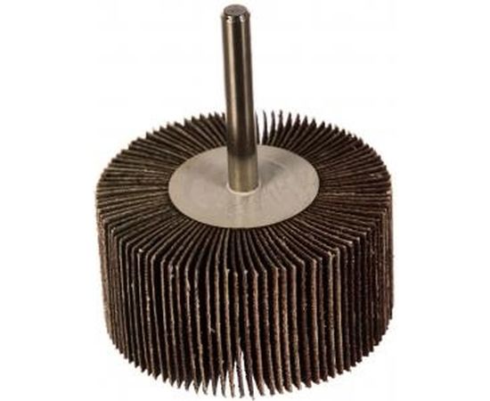 Круг шлифовальный веерный лепестковый (60х30 мм; P80; тип КЛО) Зубр 36602-080 – изображение 4