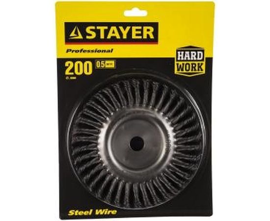 Щетка дисковая для УШМ (200 мм; 22.2 мм) STAYER 35120-200 – изображение 2