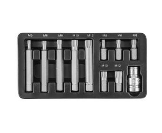 Набор вставок SPLINE М-профиль 11 предметов (30-75 мм; М5-М12) Jonnesway S29H4111S – изображение 2