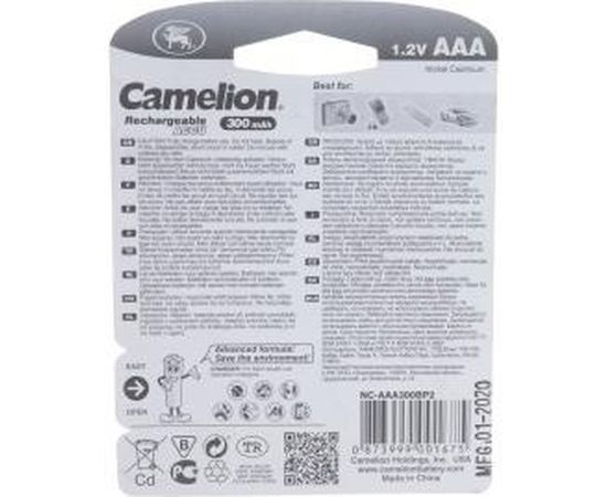 Аккумулятор Camelion 1.2В AAA-300mAh Ni-Cd BL-2, 3144 – изображение 3