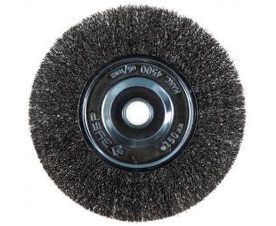 Щетка дисковая (150х12.7 мм; 0.3 мм; витая стальная проволока) для точильно-шлифовального станка Зубр 35185-150_z02 – изображение 2