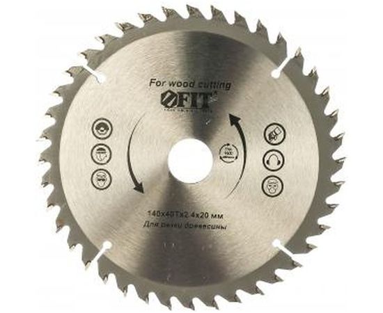 Диск пильный по дереву (140х20 мм; 40Т) для циркулярных пил Fit 37715 