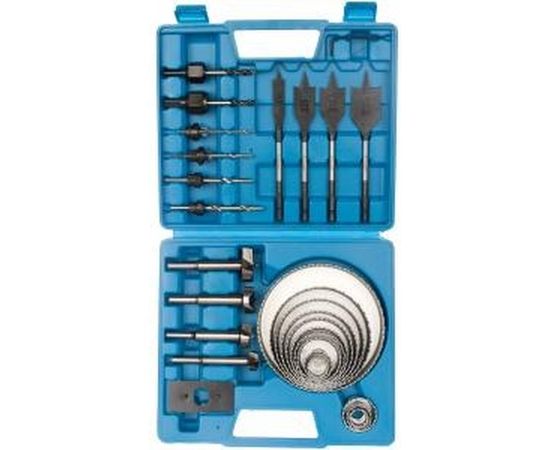 Набор коронок (19-127 мм) и сверл по дереву 28 предметов ЭКСПЕРТ Зубр 29555-H28 