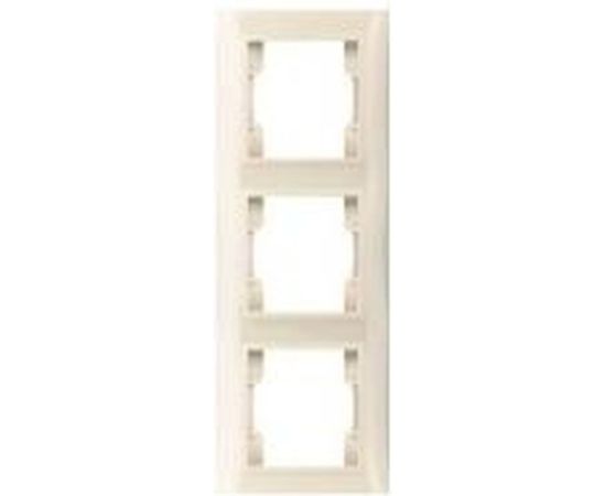 Вертикальная 3-местная рамка Volsten Violet V01-22-A32-M кремовая 9977 