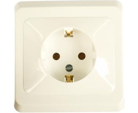 Розетка Schneider Electric 1-м СП Этюд 16А с заземлением, белая SchE PC16-003B 