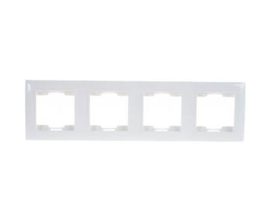 Вертикальная 4-местная рамка Volsten Violet V01-21-A42-M белая 9975 