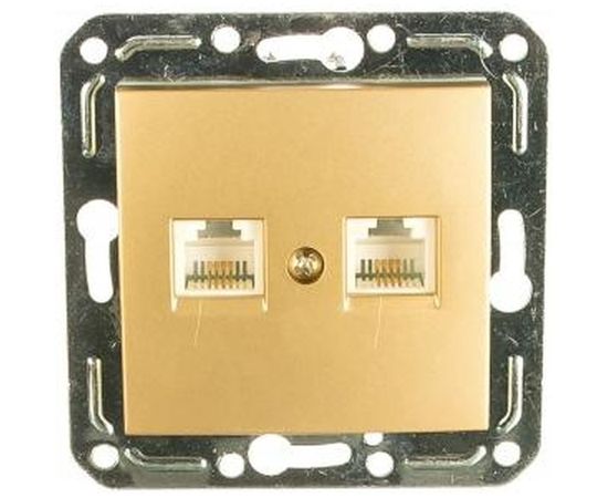 Двухместная розетка Volsten V01-16-F22-M, RJ-11 Magenta Dorado, 10038 