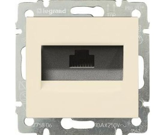 Компьютерная розетка с винтовым креплением с лапками, крем RJ45 5 кат Legrand Valena 774130 