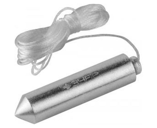 Строительный отвес со шнуром, в пластиковом контейнере,100 г Зубр МАСТЕР 0636-100_z01 