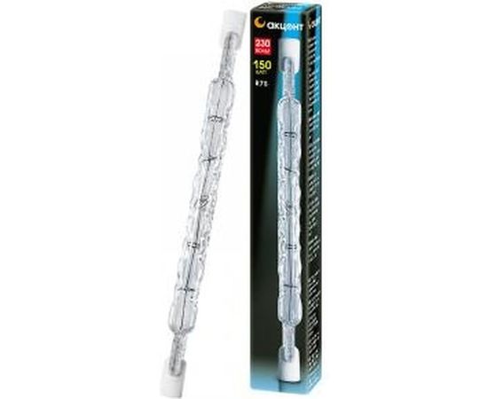 Галогенная лампа АКЦЕНТ J117, 230В, 150W, R7s, линейная, 117мм 4606400204404 