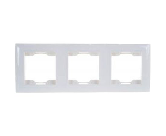 Вертикальная 3-местная рамка Volsten Violet V01-21-A32-M белая 9974 