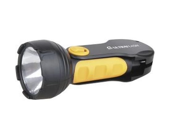 Фонарь Ultraflash LED3828 (аккум 220В, черный/желтый, 1LED 0,5Вт, SLA, пласт, склад. вил коробка) 10922 