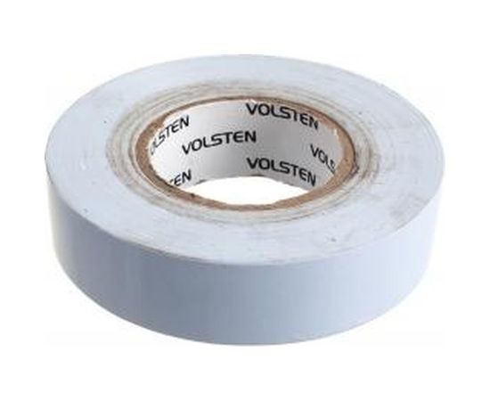 Изолента Volsten V02-7W-18х19-20 0,18х19 мм, белая, 20 метров 9783 