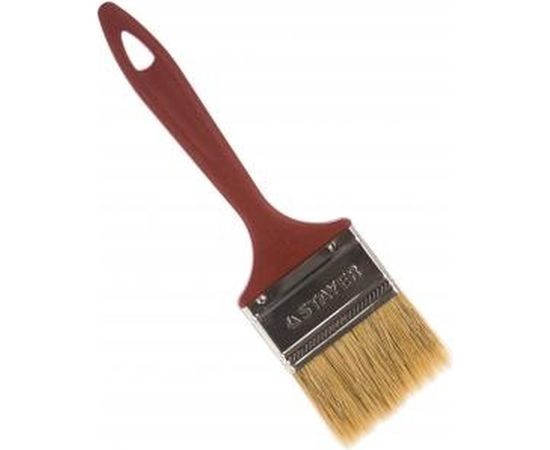 Плоская кисть STAYER Universal Master светлая натуральная щетина пластмассовая ручка 63 мм 0107-63_z01 