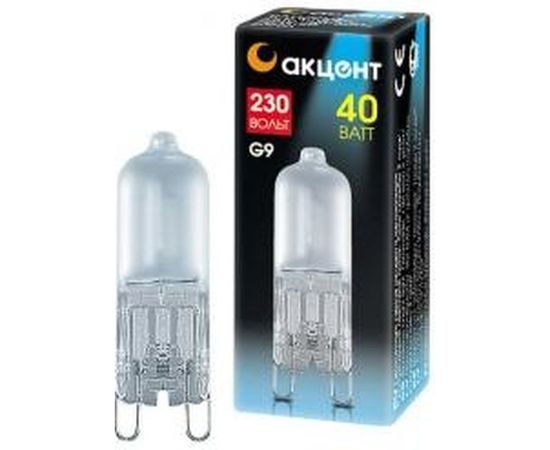 Галогенная лампа АКЦЕНТ JCD, 230В, 40W, G9, FR, капсульная, матовая 4606400204299 