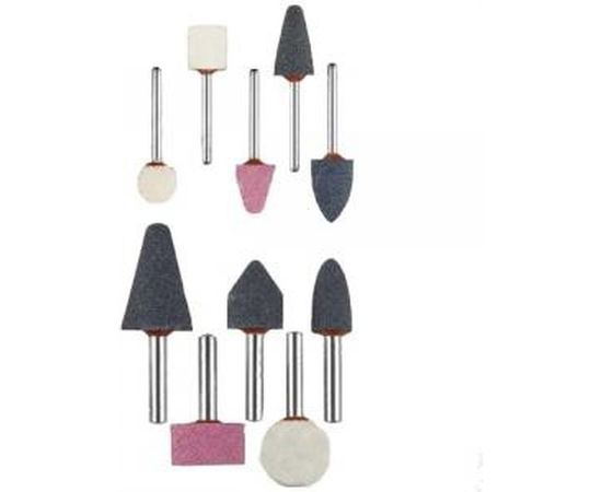 Набор абразивных мини-шарошек-насадок для дрелей (3,2/6 мм; 10 шт.) ЗУБР 35998-H10 