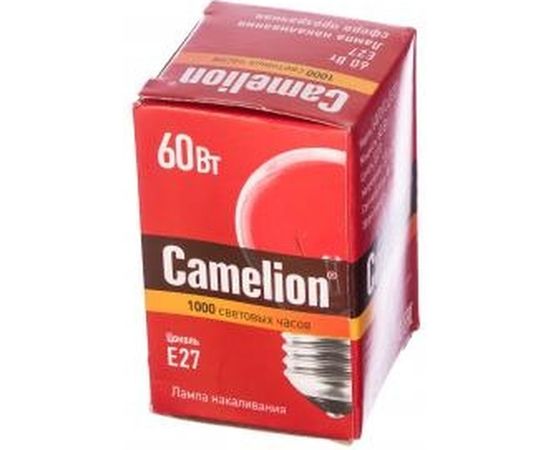 Электрическая лампа накаливания с прозрачной колбой Camelion 60/A/CL/E27,7277 – изображение 2