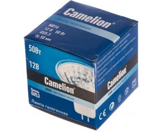 Галогенная лампа Camelion MR-16 50W 12V с защ.стеклом 3060 – изображение 2