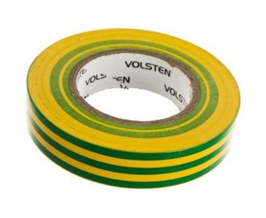 Изолента Volsten V02-7M-13х15-20 0,13х15 мм, желто-зеленая, 20 метров 9792 – изображение 4