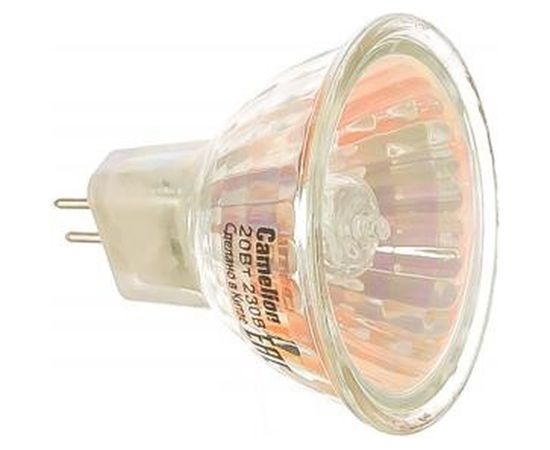 Галогенная лампа с защитным стеклом Camelion JCDR 20W 220V 50mm 6138 – изображение 2