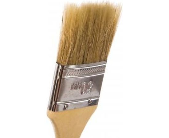 Плоская кисть Зубр Универсал Стандарт натуральная щетина деревянная ручка 50 мм 4-01001-050 – изображение 2