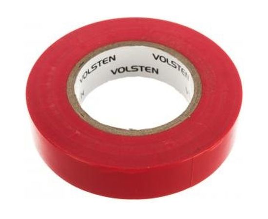 Изолента Volsten V02-7R-13х15-20 0,13х15 мм, красная, 20 метров 9794 – изображение 2