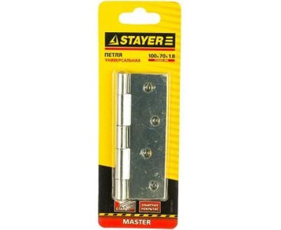 Дверная универсальная петля STAYER MASTER цвет белый цинк, 100мм 37611-100-1 – изображение 2