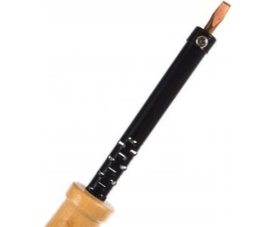 Электропаяльник ЗУБР МАСТЕР с деревянной рукояткой и долговечным жалом, форма клин 60Вт 55405-60 – изображение 3