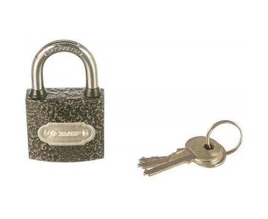 Навесной замок 38 мм ЗУБР МАСТЕР 3712-38 – изображение 2