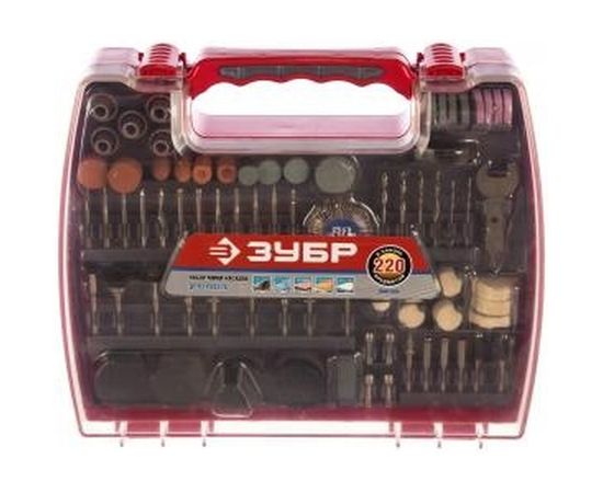 Набор мини-насадок (220 предметов) для гравировальных машин Зубр 35903-H220 – изображение 4