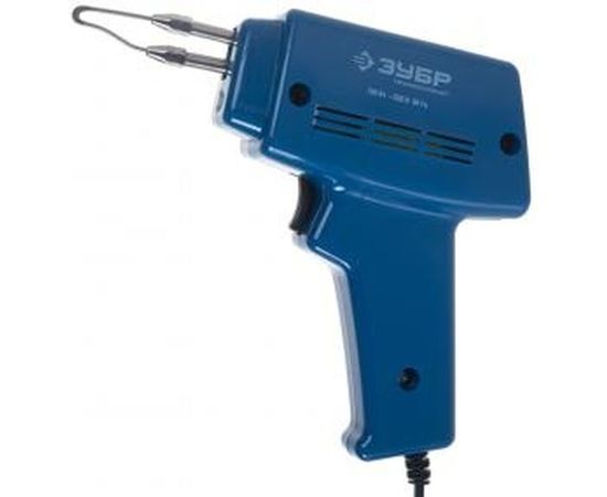 Импульсный паяльник Зубр Профессионал в наборе 2 сменных жала канифоль припой 150 Вт 55412-H4_z01 – изображение 4