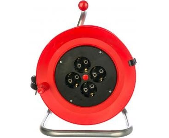 Силовой удлинитель на катушке К4-Е-25 25м 4 гнезда, заземление LUX 4606400418887 – изображение 2