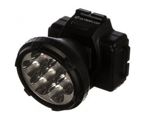 Налобный фонарь Ultraflash LED 5362 (аккум 220В, черный, 7LED, 2 реж, пласт, бокс) 11256 – изображение 2