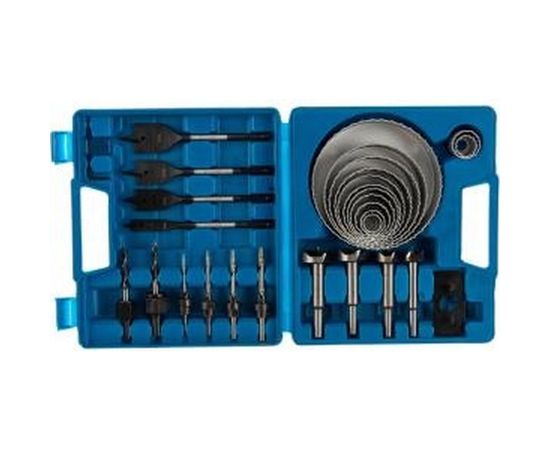 Набор коронок (19-127 мм) и сверл по дереву 28 предметов ЭКСПЕРТ Зубр 29555-H28 – изображение 3